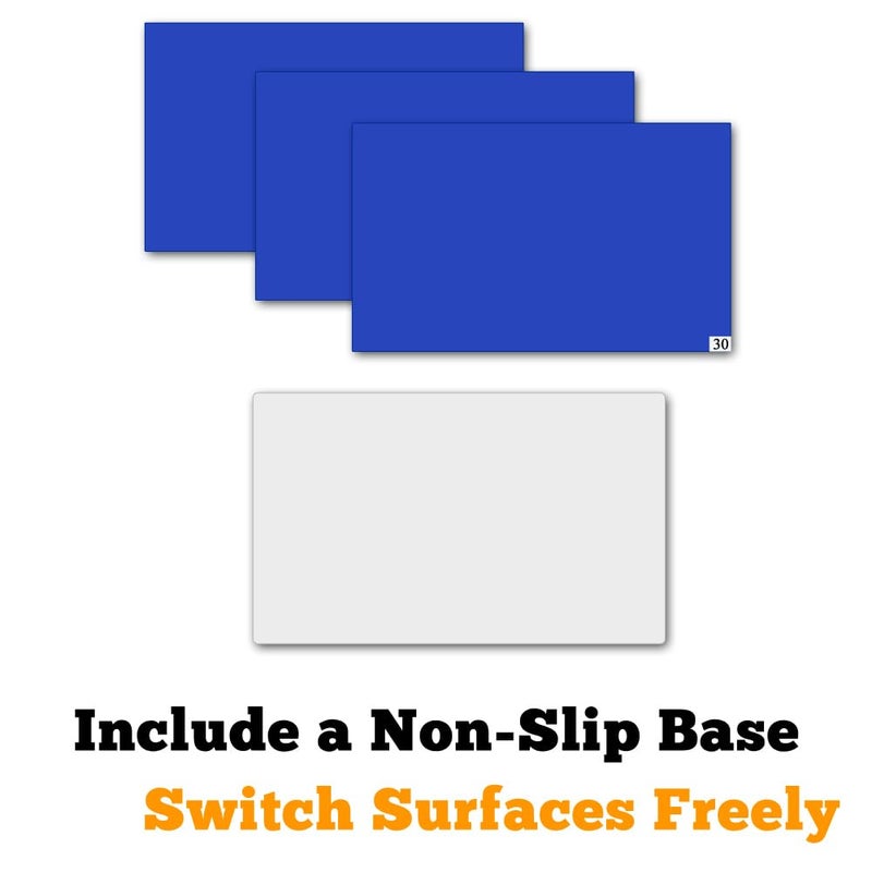 SATECH Sticky/Tacky/Adhesive Mat 24" x 36" Blue with Non-Slip Base (Case of 3 Mats,30 Sheets Each,with Frame) for Cleanroom Laboratory Hospital Construction Home - Image 2